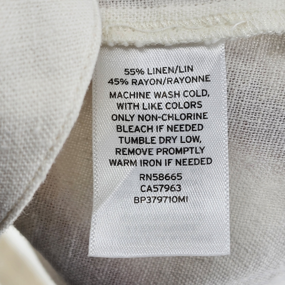 BP Women's Linen Blend Tie Front Tank Top - S - Picture 6 of 7